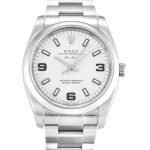 ROLEX AIR-KING WHITE QUARTER ARABIC DIAL STAINLESS STEEL MENS 114200 - Top Watches