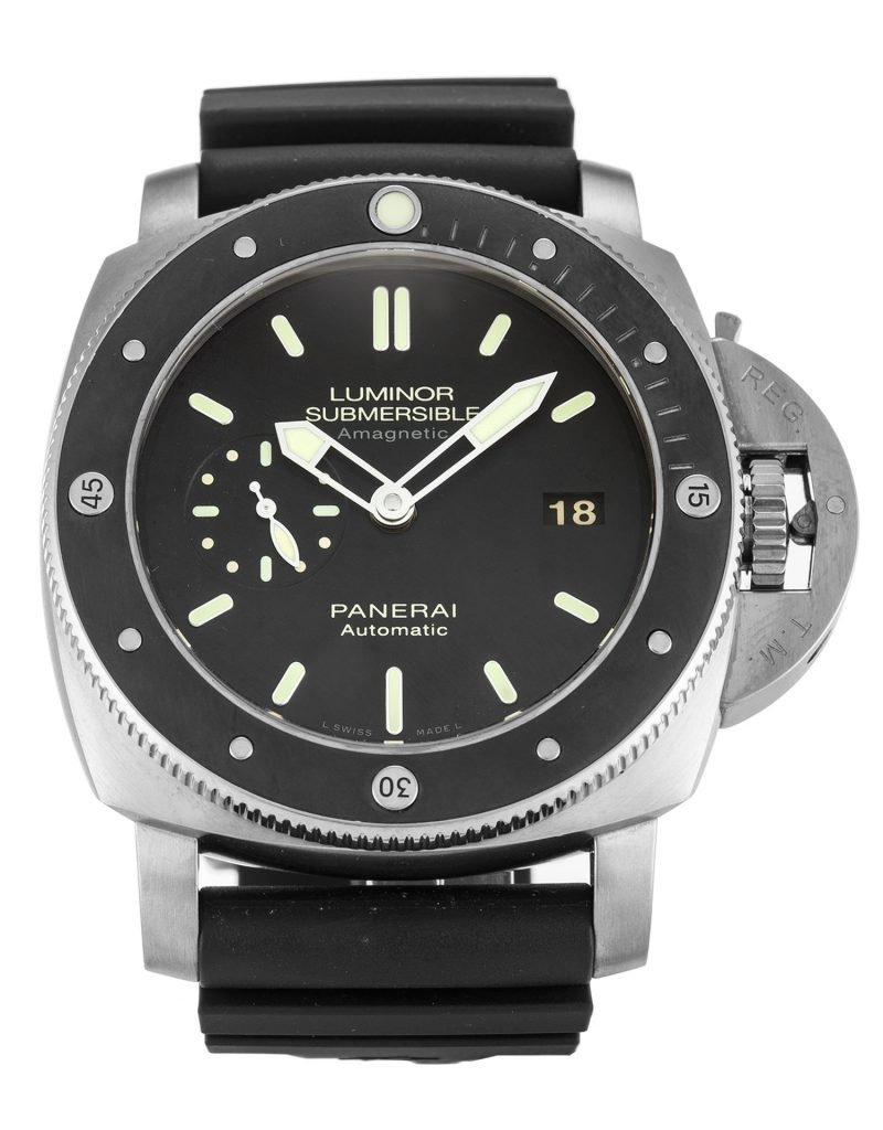 PANERAI LUMINOR SUBMERSIBLE PAM00389 BLACK BATON DIAL AUTOMATIC — DR.WATCH