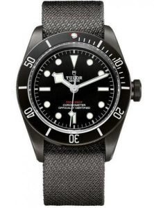 Replica Tudor Heritage Black Bay Dark 41 mm PVD Steel Case Fabric Bracelet Watch 79230DK-02