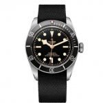 Replica Tudor Heritage Black Bay Matt Black Disc Black Fabric Strap Watch 79230N