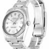 ROLEX AIR-KING SILVER QUARTER ARABIC DIAL STAINLESS STEEL MENS 114210 - Top Watches