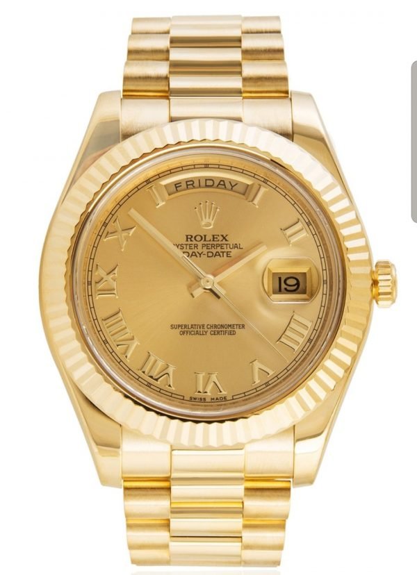 Rolex Day-Date II 18K Yellow Gold President Gold Dial Automatic Men's Watch - Top Watches
