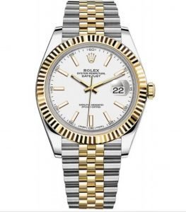 Datejust 2 tone 126333 white/grey dial