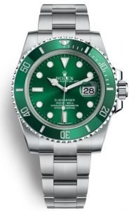 Rolex Submariner Green Dial Steel Mens Watch 116610lv HULK replica