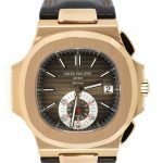 Patek Philippe Nautilus Chronograph Tiffany & Co 18K Rose Gold Watch 5980R-001