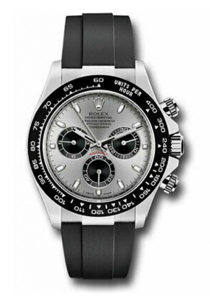 Daytona White Gold Steel Black Dial Watch 116519LN replica