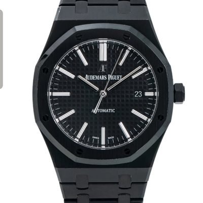 AUDEMARS PIGUET ROYAL OAK SELFWINDING 15400ST 41MM BLACK DIAL WITH STAINLESS STEEL BRACELET