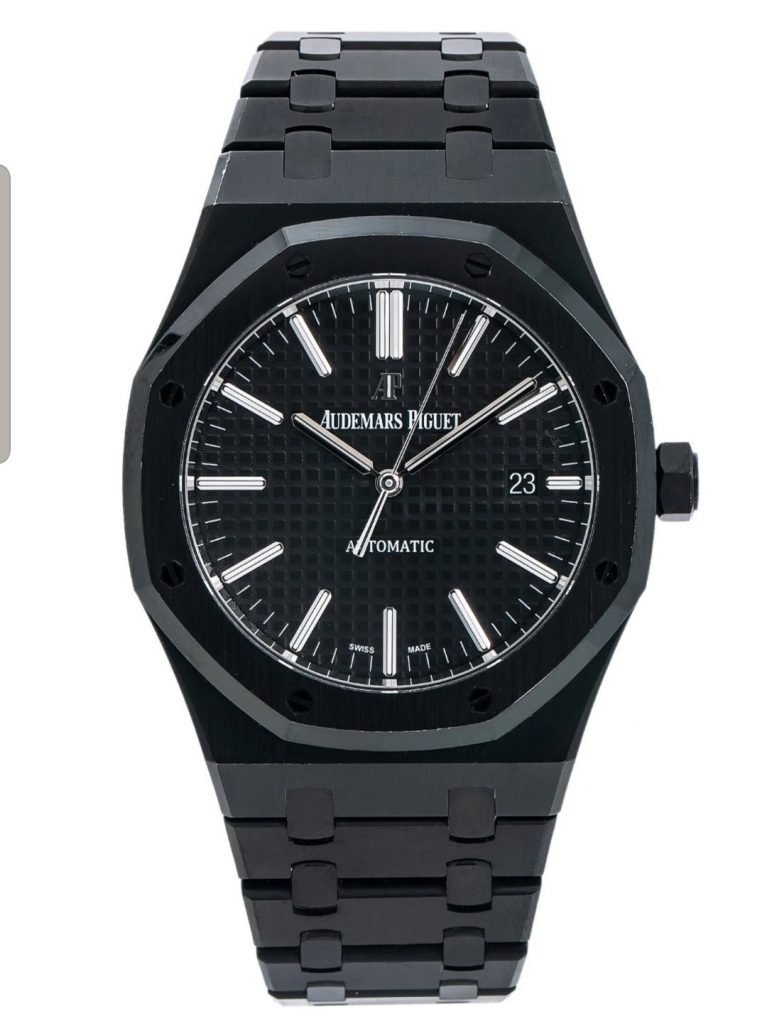 AUDEMARS PIGUET ROYAL OAK SELFWINDING 15400ST 41MM BLACK DIAL WITH STAINLESS STEEL BRACELET