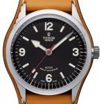 Replica Tudor Heritage Ranger Black Dial Calfskin Strap Mens Watch 79910-1