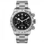 Replica Tudor Heritage Black Bay Chrono Steel Strap Watch 79350-002