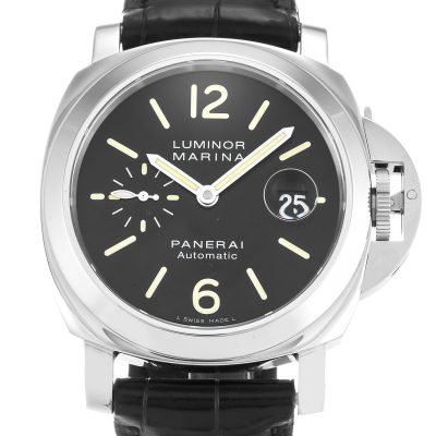 PANERAI LUMINOR MARINA PAM00104 BLACK BATON DIAL AUTOMATIC