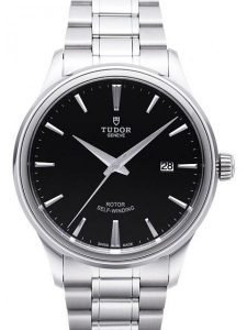 Replica Tudor Style 41mm Black Dial Steel Strap Mens Watch 12700-2