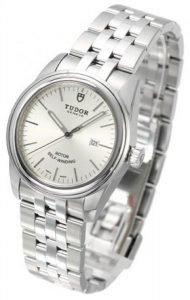 Replica Tudor Glamour Date Silver Dial Steel Strap Ladies Watch 53000-1