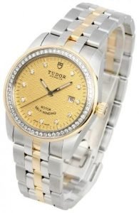Replica Tudor Glamour Date Mother-Of-Pearl Dial Steel Strap Ladies Watch 53023-1