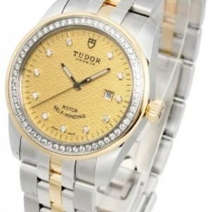 Replica Tudor Glamour Date Mother-Of-Pearl Dial Steel Strap Ladies Watch 53023-1