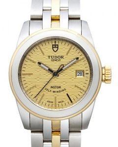Replica Tudor Glamour Date Steel Yellow Gold Strap Ladies Watch 51003-3