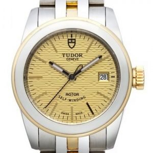Replica Tudor Glamour Date Steel Yellow Gold Strap Ladies Watch 51003-3