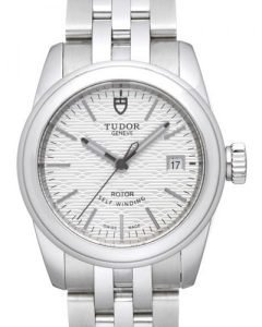 Replica Tudor Glamour Date Silver Dial Folding Clasp Ladies Watch 51000-4