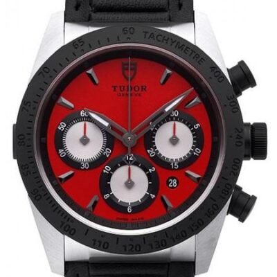 Replica Tudor Fastrider Chronograph Red Dial Calfskin Strap Mens Watch 42010N-1 - DrWatch Premium Watch