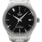 Replica Tudor Style 34mm Black Dial Steel Strap Ladies Watch 12300-1