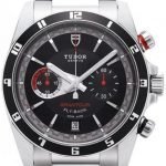 Replica Tudor Grantour Chrono Fly Back Black Dial Steel Strap Mens Watch 20550N-95730black