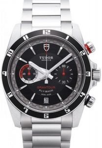 Replica Tudor Grantour Chrono Fly Back Black Dial Steel Strap Mens Watch 20550N-95730black