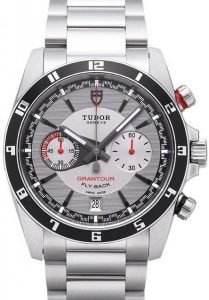 Replica Tudor Grantour Chrono Fly Back Grey Dial Steel Strap Mens Watch 20550N-3
