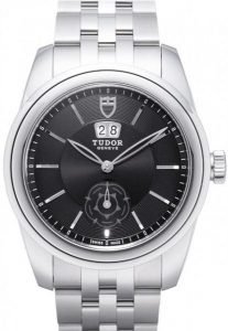 Replica Tudor Glamour Double Date Black Dial Folding Clasp Mens Watch 57000-2