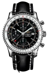 Replica Breitling Navitimer World Chronograph Automatic Chronometer Black Dial Men's Watch