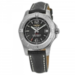 Replica Breitling Colt 33 Quartz Volcano Black Dial Leather Strap A77388111BD46 Women's Watch