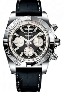 Replica Breitling Chronomat 44 Stainless Steel/Onyx Black/Croco Rubber/Folding AB011012/B967/296S/A20D.4
