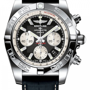 Replica Breitling Chronomat 44 Stainless Steel/Onyx Black/Croco Rubber/Folding AB011012/B967/296S/A20D.4