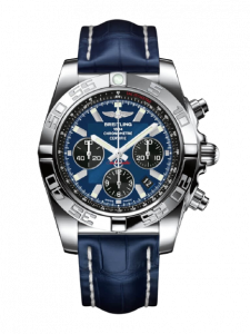 Replica Breitling Chronomat 44 Stainless Steel/Blackeye Blue/Croco/Pin AB011012/C789/731P/A20BA.1