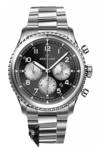 Replica Breitling Navitimer 8 B01 Black Dial and Steel Bracelet Watch