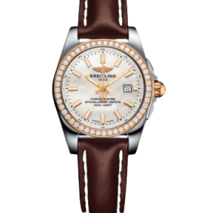 Replica Breitling Galactic C7234853/A791/484X/A12BA.1 29mm Stainless Steel/Rose Gold/Diamond/Pearl/Calf