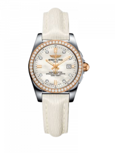 Replica Breitling Galactic C7234853/A792/484X/A12BA.1 29mm Stainless Steel/Rose Gold/Diamond/Pearl Diamond/Calf