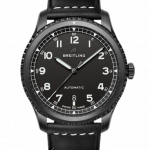 Replica Breitling Navitimer 8 Automatic Blacksteel | Black Dial Leather Strap Watch