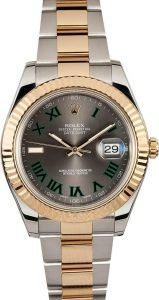ROLEX DATEJUST II 116333 GREEN ROMAN