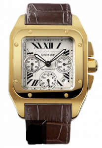 Replica Cartier Santos 100 Chronograph Automatic Yellow Gold W20096Y1