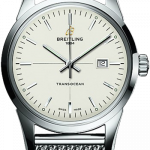 Breitling Transocean Mercury Silver Dial Automatic Stainless Steel Mens Watch A1036012/G721