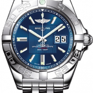 Replica Breitling Galactic 41 Blue Dial Steel Mens Watch A49350L2/C806 366A