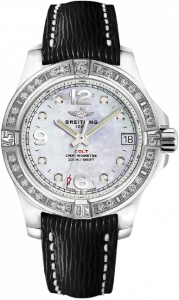 Replica Breitling A7438953/A771/213X/A16BA.1 Colt 36 Diamond Bezel Sahara Strap Black Tang Watch