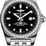 Breitling Galactic Stainless Steel Black Dial Ladies A7234853/BE50/791A Replica Watch
