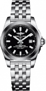 Breitling Galactic Stainless Steel Black Dial Ladies W7234812/BE49 791A Replica Watch