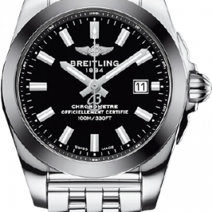 Breitling Galactic Stainless Steel Black Dial Ladies W7234812/BE49 791A Replica Watch