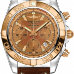 Replica Breitling Chronomat 44 Steel and Rose Gold Polished Bezel Croco Strap CB011012/H548/739P/A20BA.1
