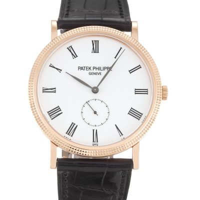 eqrwo4ntjzc54 MEN PATEK PHILIPPE CALATRAVA 5119R WHITE ROMAN NUMERAL