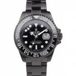 Rolex GMT Master II Black Dial Blue And Black Bezel Black PVD Case And Bracelet PR18239