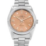 ROLEX AIR-KING SALMON QUARTER ARABIC DIAL STAINLESS STEEL MENS 14010M - Top Watches