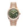 ROLEX DAY DATE 40 PRESIDENT ROSE GOLDFLUTED BEZEL OLIVE GREEN DIAL - Top Watches